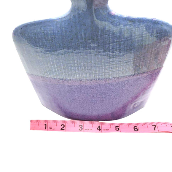 VTG Robin & Billie Bloom Signed Wee Bud‎ Vase Purple Blue Glaze - Picture 7 of 8